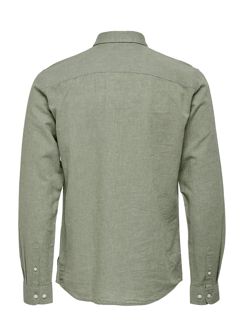 ONLY & SONS - ONSCAIDEN LIFE LS SOLID LINEN BLEND NOOS - leinenhemden - swamp - 2