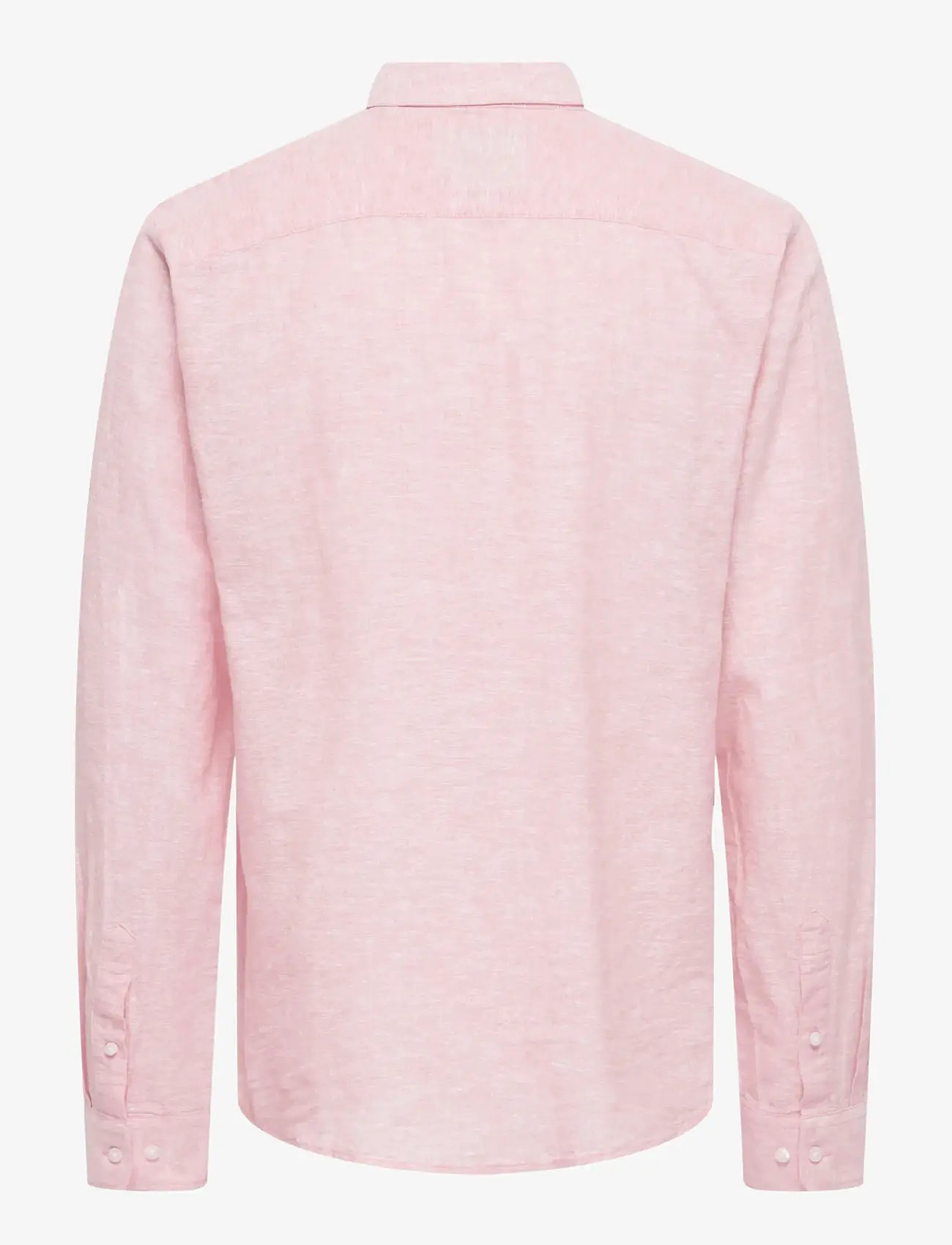 ONLY & SONS - ONSCAIDEN LIFE LS SOLID LINEN BLEND NOOS - linen shirts - veiled pink - 2
