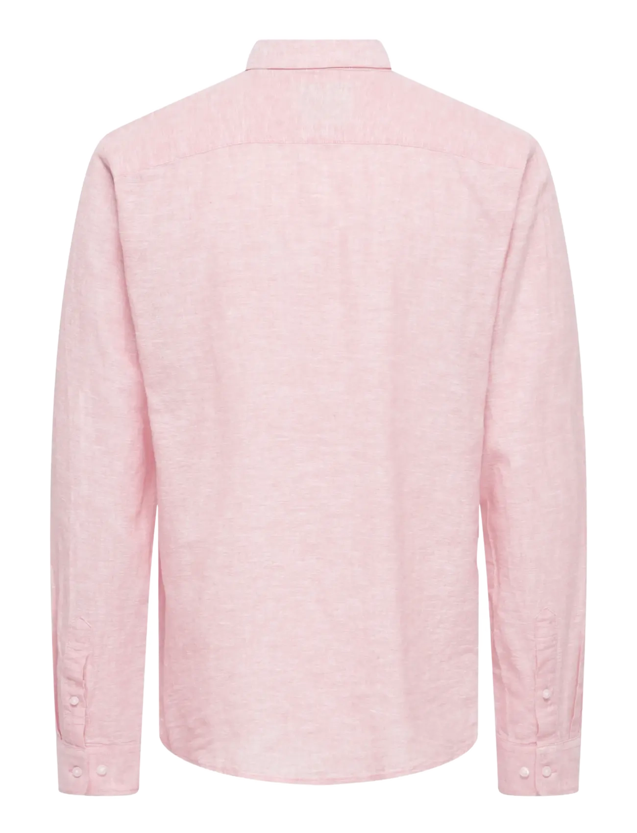 ONLY & SONS - ONSCAIDEN LIFE LS SOLID LINEN BLEND NOOS - linneskjortor - veiled pink - 2