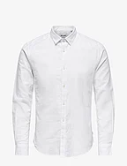 ONSCAIDEN LS SOLID LINEN SHIRT NOOS - WHITE