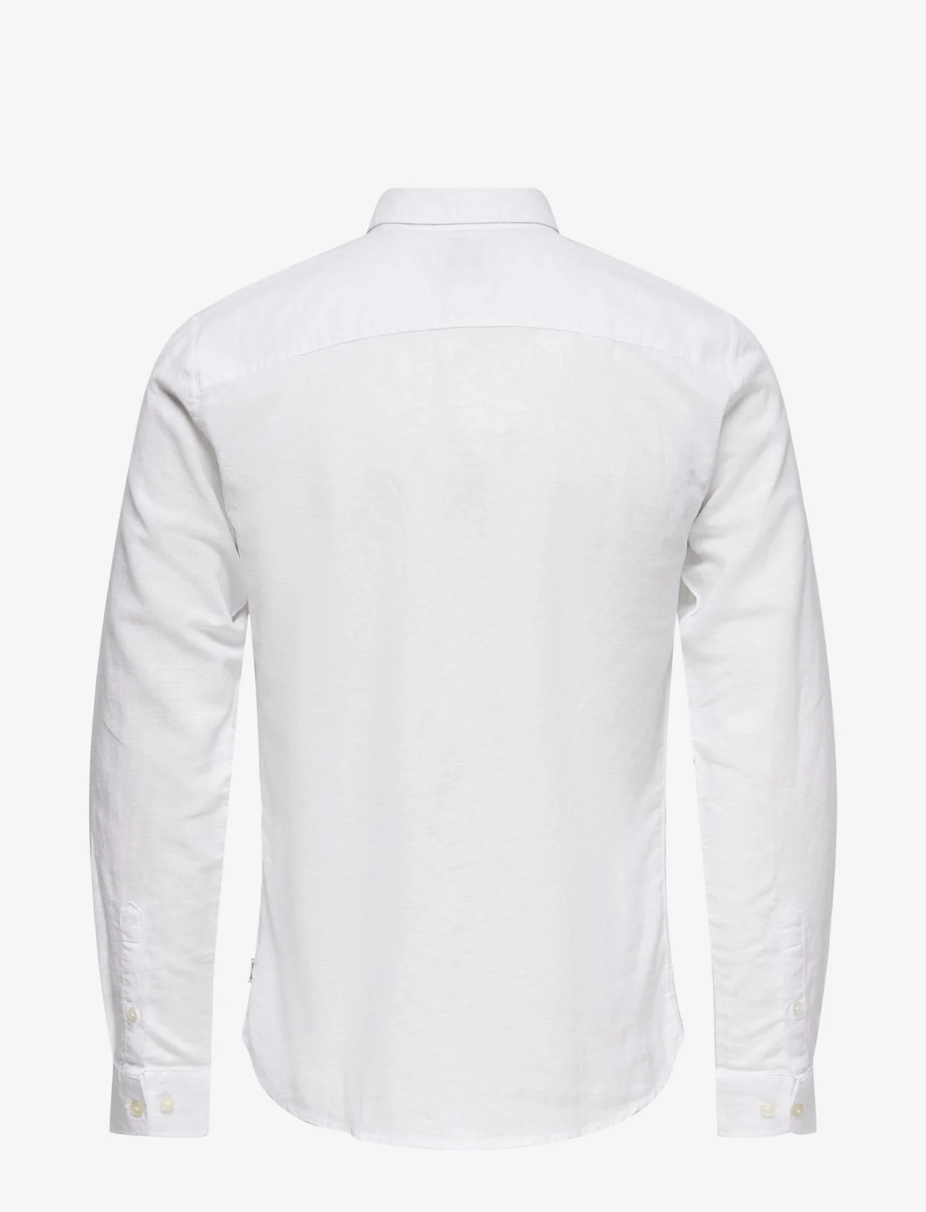 ONLY & SONS - ONSCAIDEN LS SOLID LINEN SHIRT NOOS - najniższe ceny - white - 1