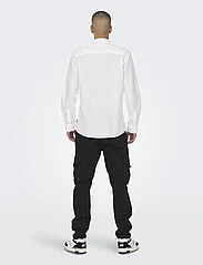 ONLY & SONS - ONSCAIDEN LS SOLID LINEN SHIRT NOOS - najniższe ceny - white - 3