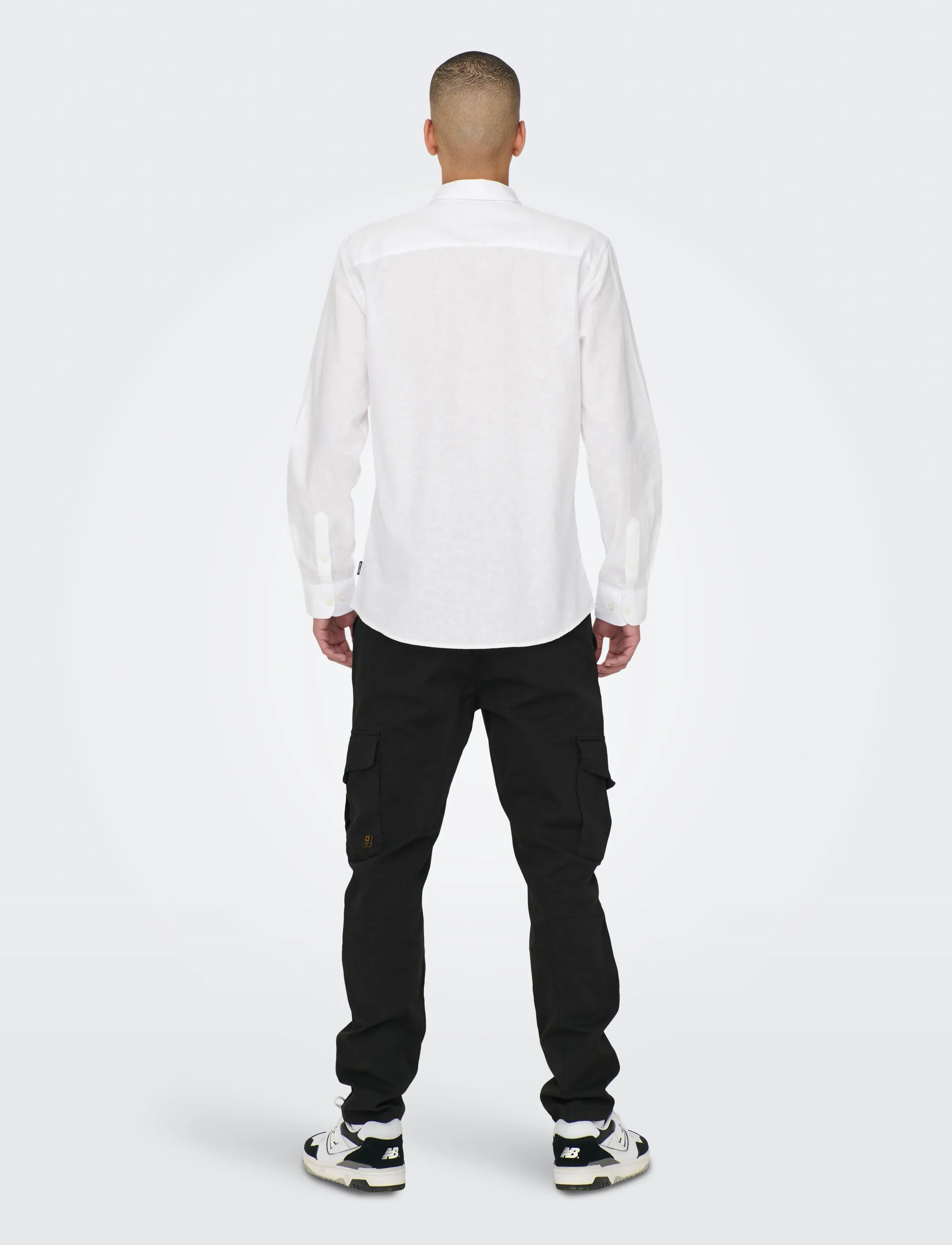ONLY & SONS - ONSCAIDEN LIFE LS SOLID LINEN BLEND NOOS - leinenhemden - white - 3