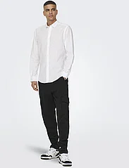 ONLY & SONS - ONSCAIDEN LS SOLID LINEN SHIRT NOOS - alhaisimmat hinnat - white - 6