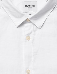 ONLY & SONS - ONSCAIDEN LS SOLID LINEN SHIRT NOOS - najniższe ceny - white - 8