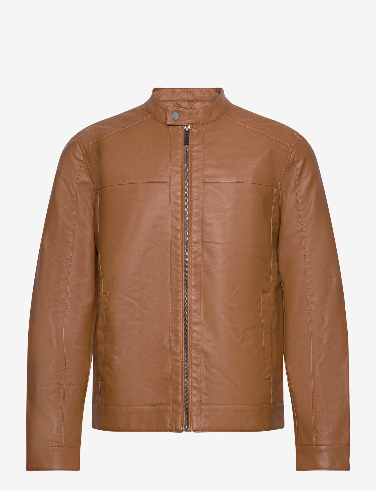 ONLY & SONS - ONSMIKE PU RACER JACKET OTW NOOS - cognac - 0