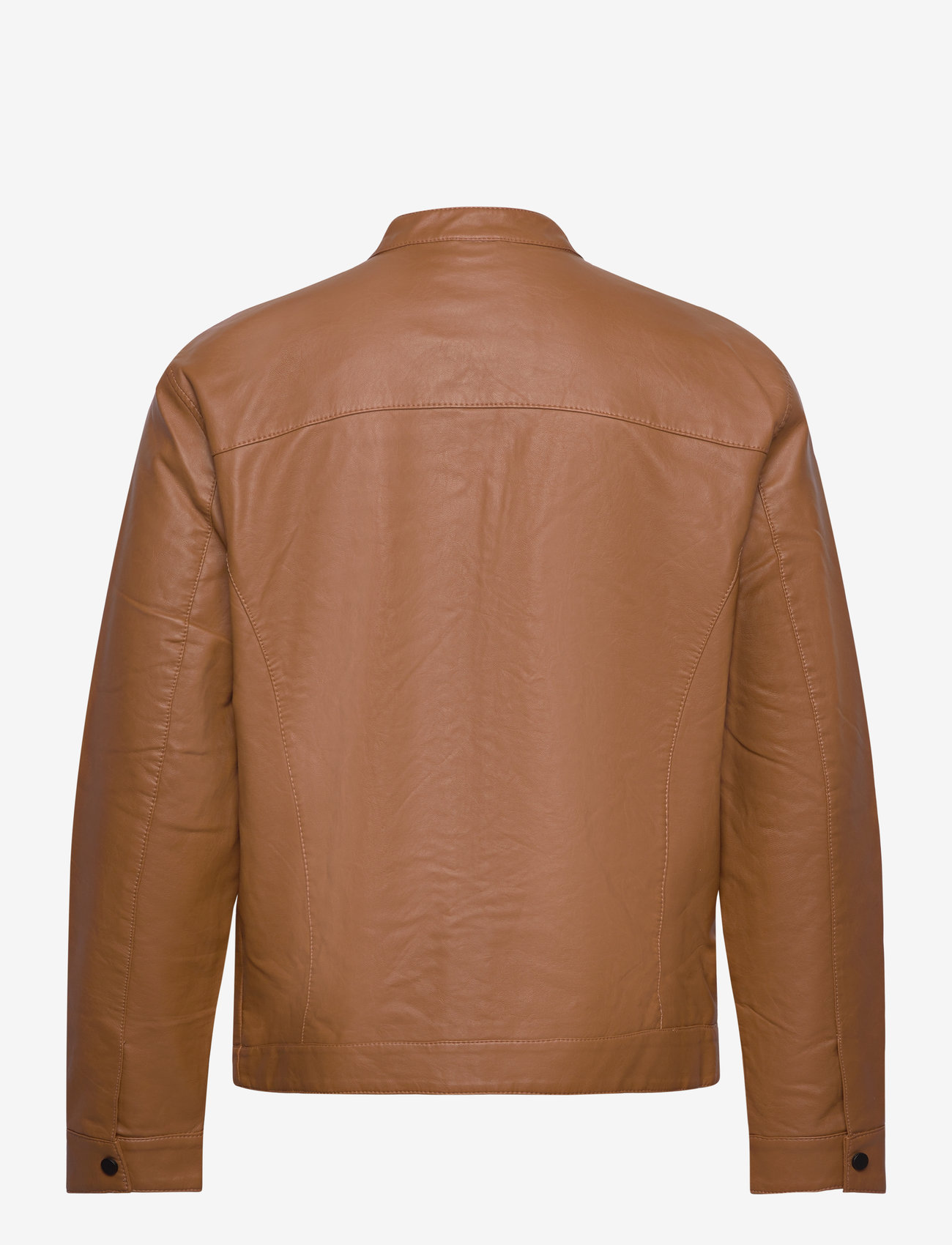 ONLY & SONS - ONSMIKE PU RACER JACKET OTW NOOS - cognac - 1