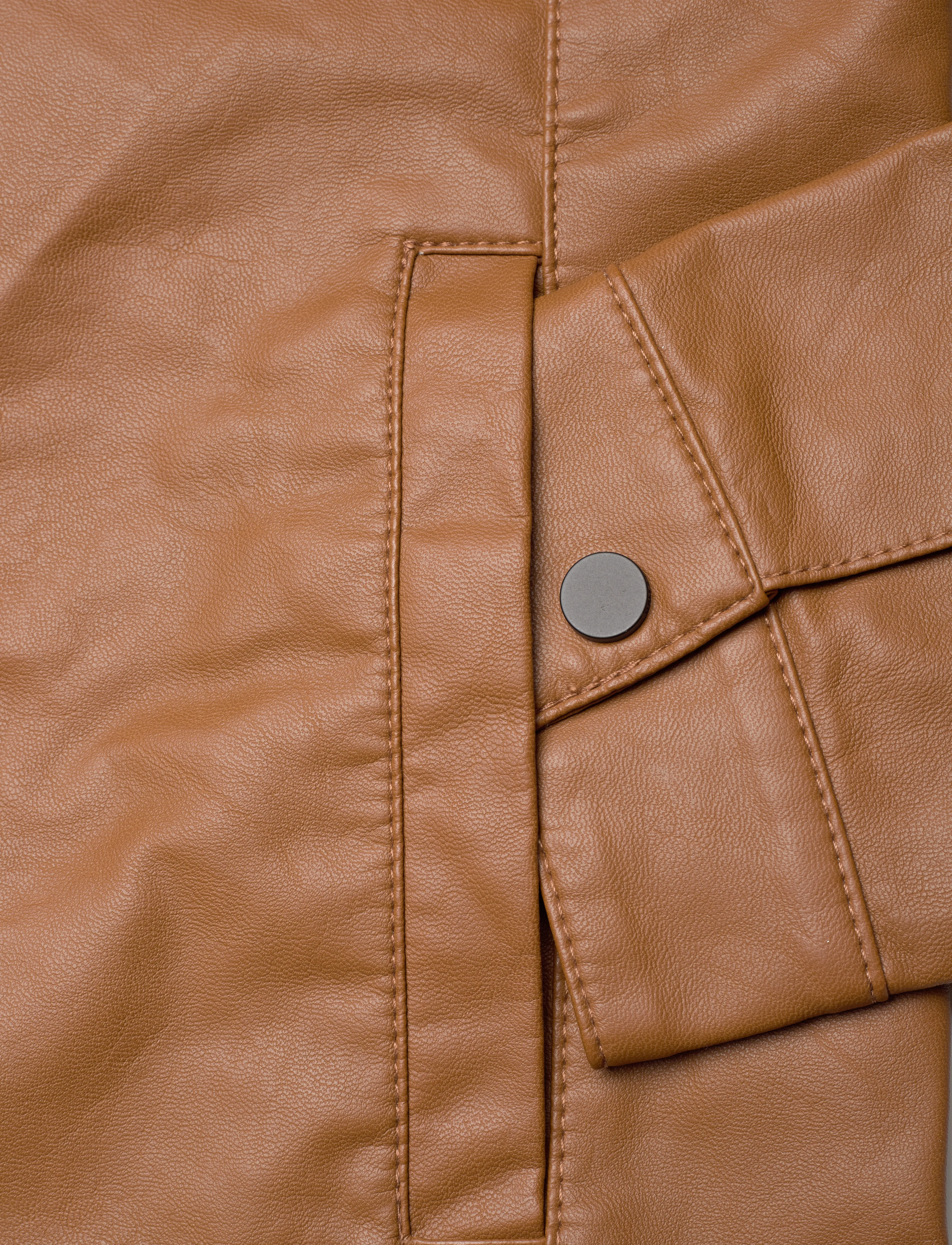 ONLY & SONS - ONSMIKE PU RACER JACKET OTW NOOS - cognac - 5