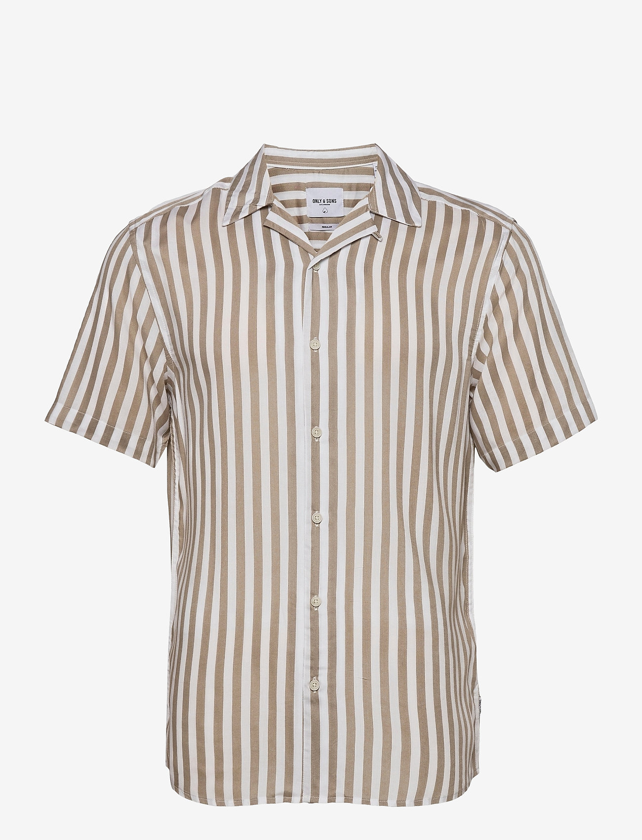 ONLY & SONS - ONSWAYNE LIFE SS VISCOSE SHIRT NOOS - kortærmede skjorter - chinchilla - 1