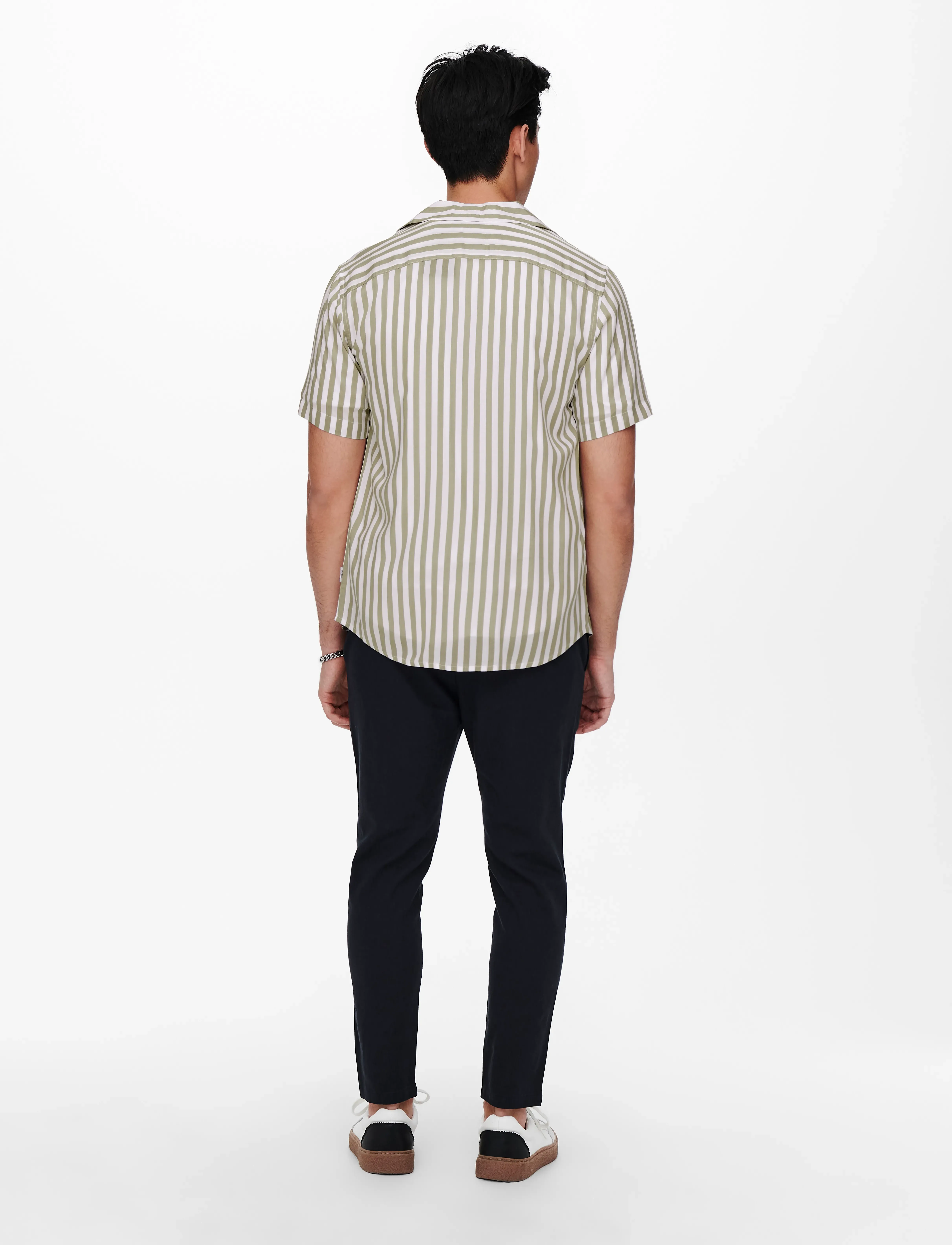 ONLY & SONS - ONSWAYNE LIFE SS VISCOSE SHIRT NOOS - stutterma skyrtur - chinchilla - 3