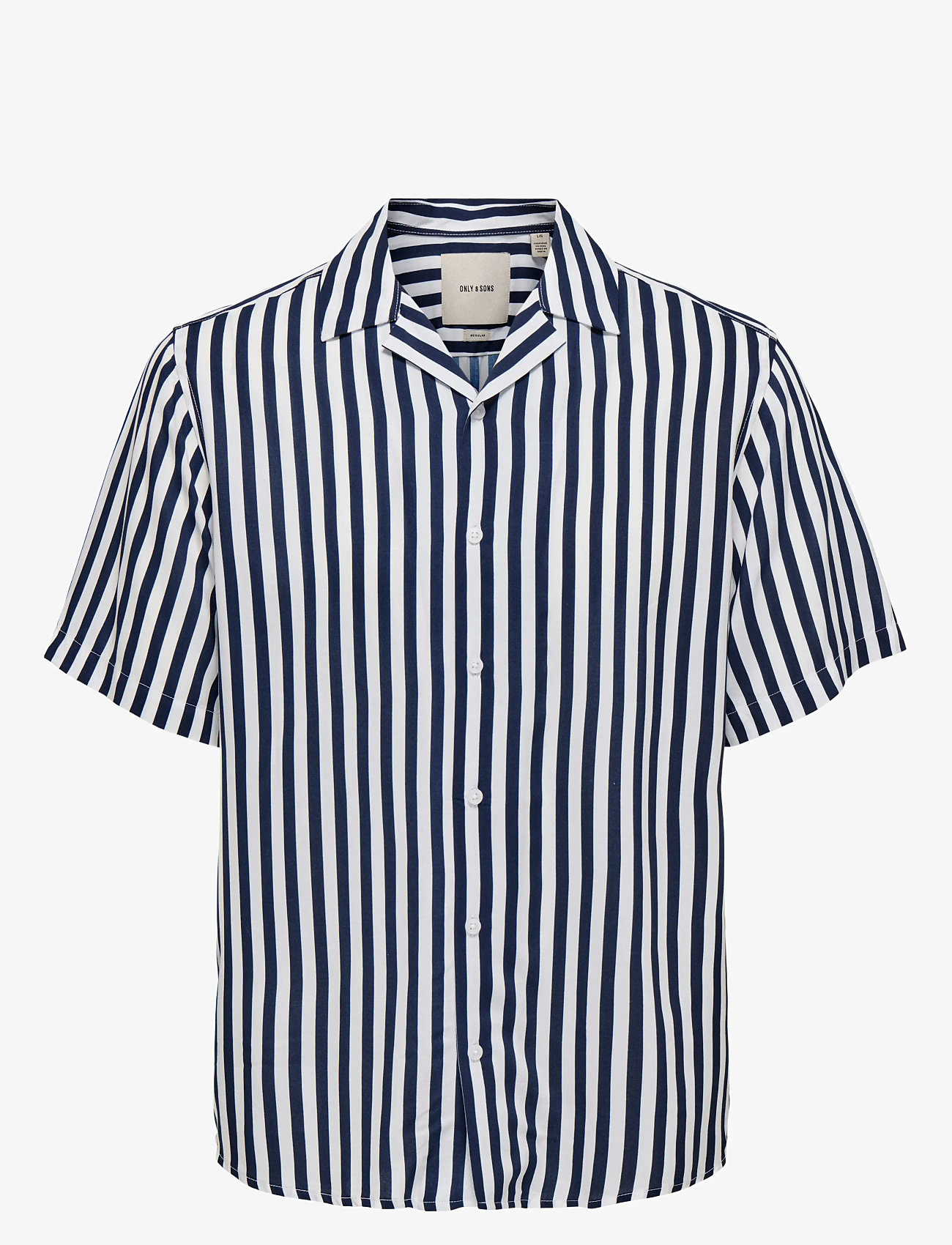 ONLY & SONS - ONSWAYNE LIFE SS VISCOSE SHIRT NOOS - kortærmede skjorter - dress blues - 1