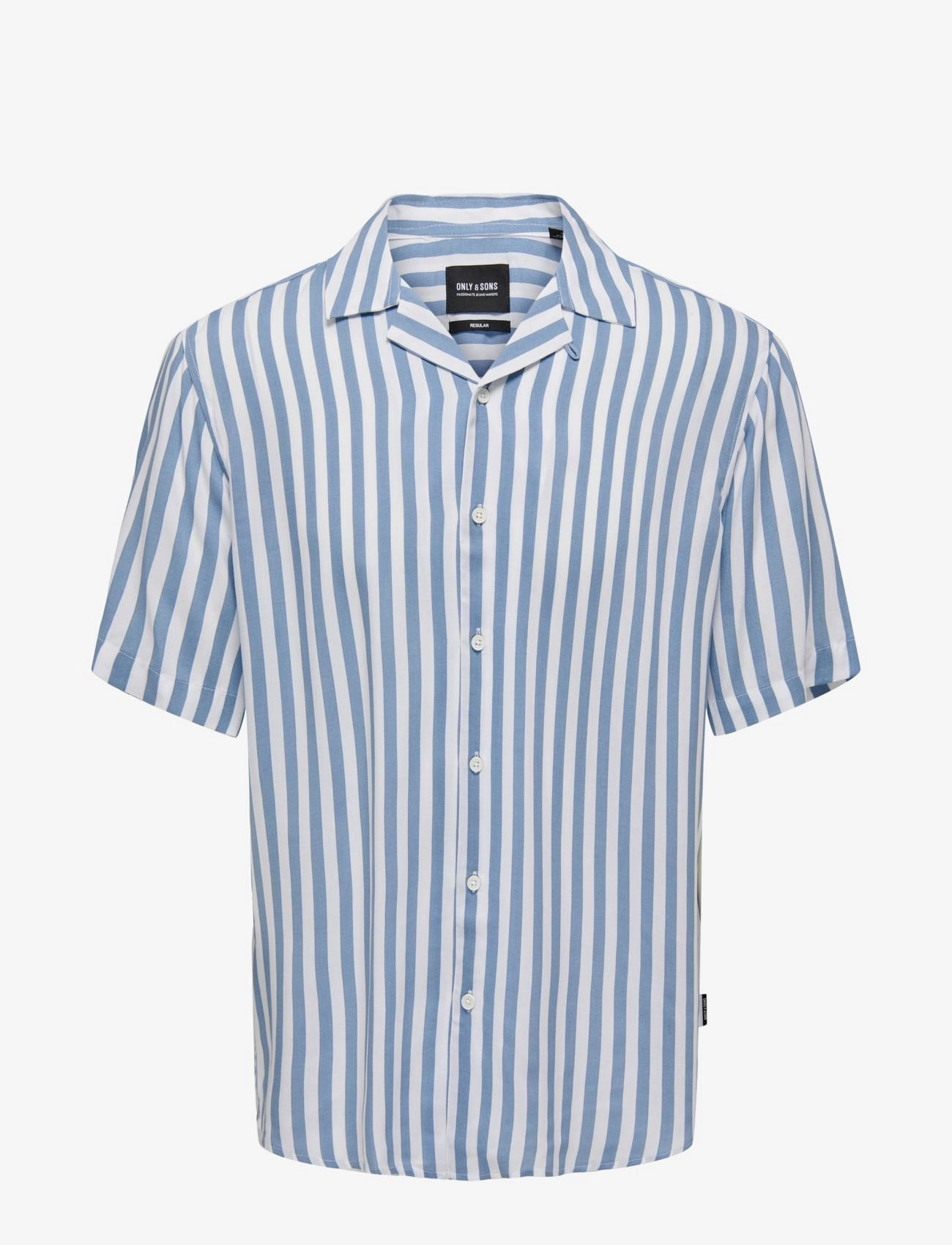 ONLY & SONS ONSWAYNE LIFE SS VISCOSE SHIRT NOOS - Skjortor - MOUNTAIN SPRING / blue