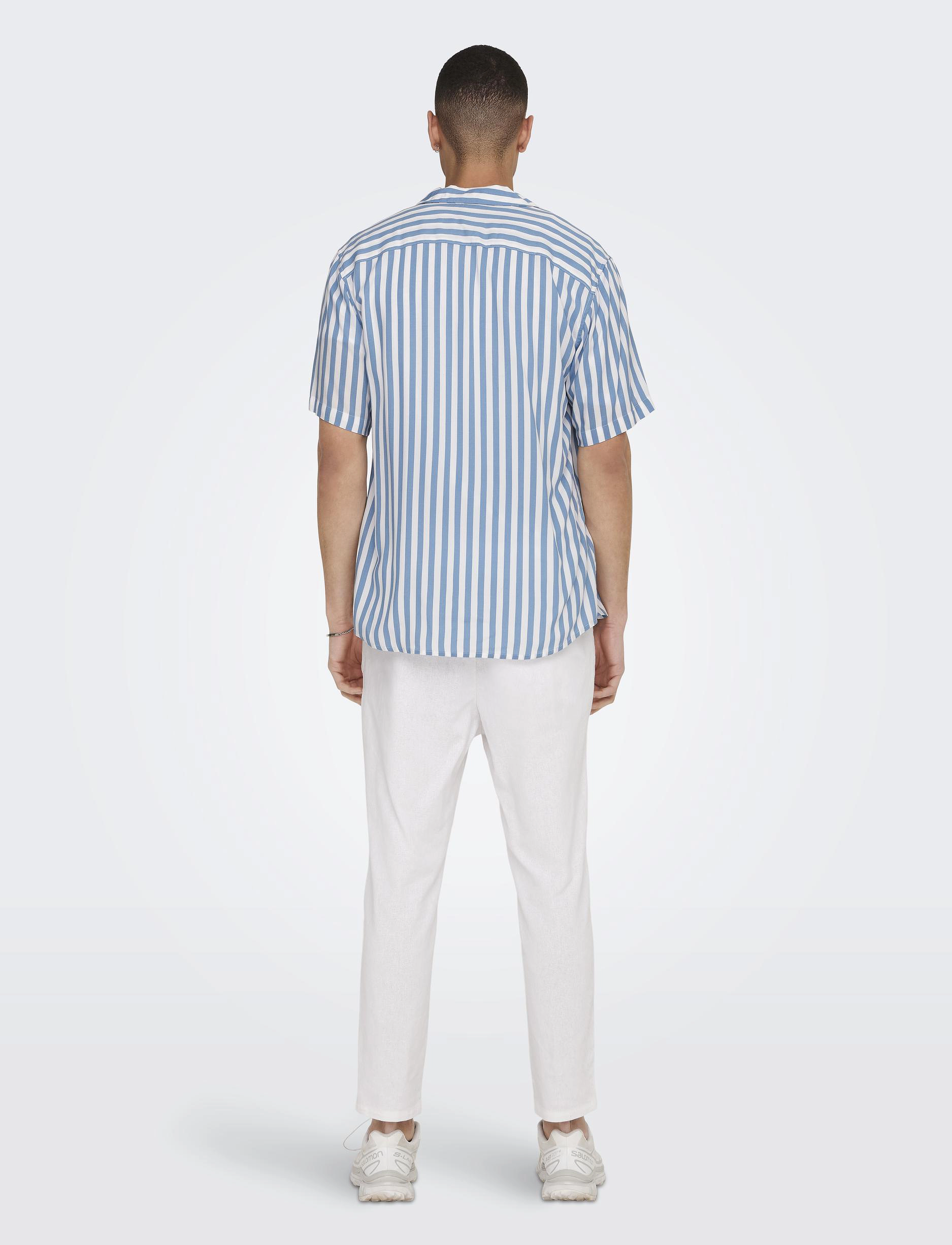 ONLY & SONS - ONSWAYNE LIFE SS VISCOSE SHIRT NOOS - laveste priser - mountain spring - 3