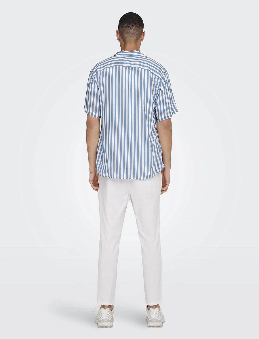 ONLY & SONS - ONSWAYNE LIFE SS VISCOSE SHIRT NOOS - stutterma skyrtur - mountain spring - 3