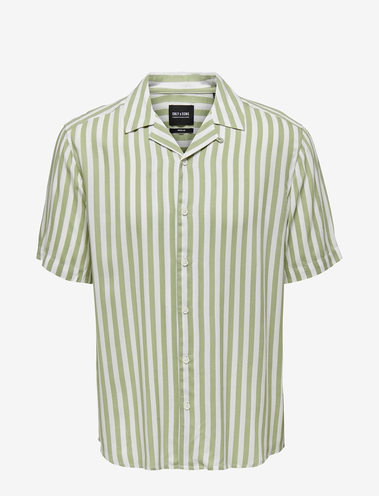 ONLY & SONS - ONSWAYNE LIFE SS VISCOSE SHIRT NOOS - kortærmede skjorter - swamp - 1