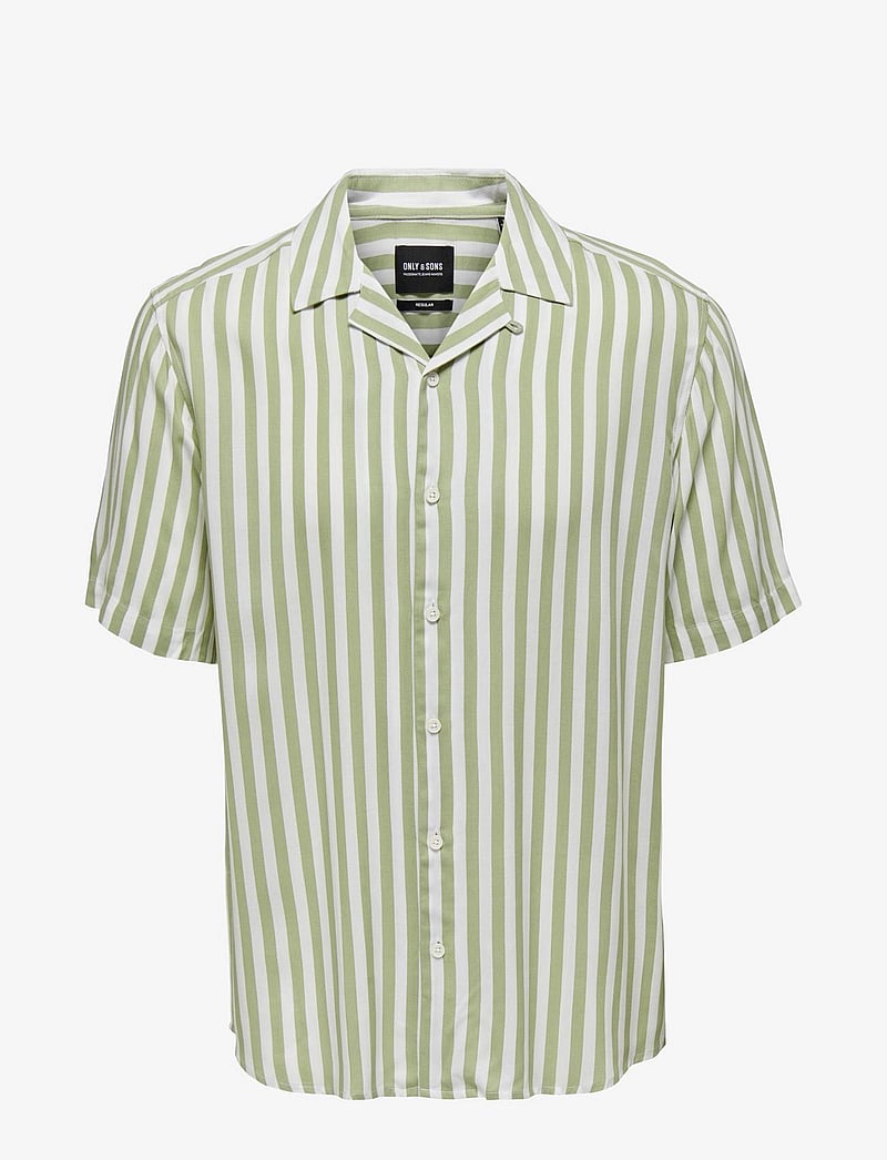 ONLY & SONS - ONSWAYNE LIFE SS VISCOSE SHIRT NOOS - kortærmede skjorter - swamp - 1