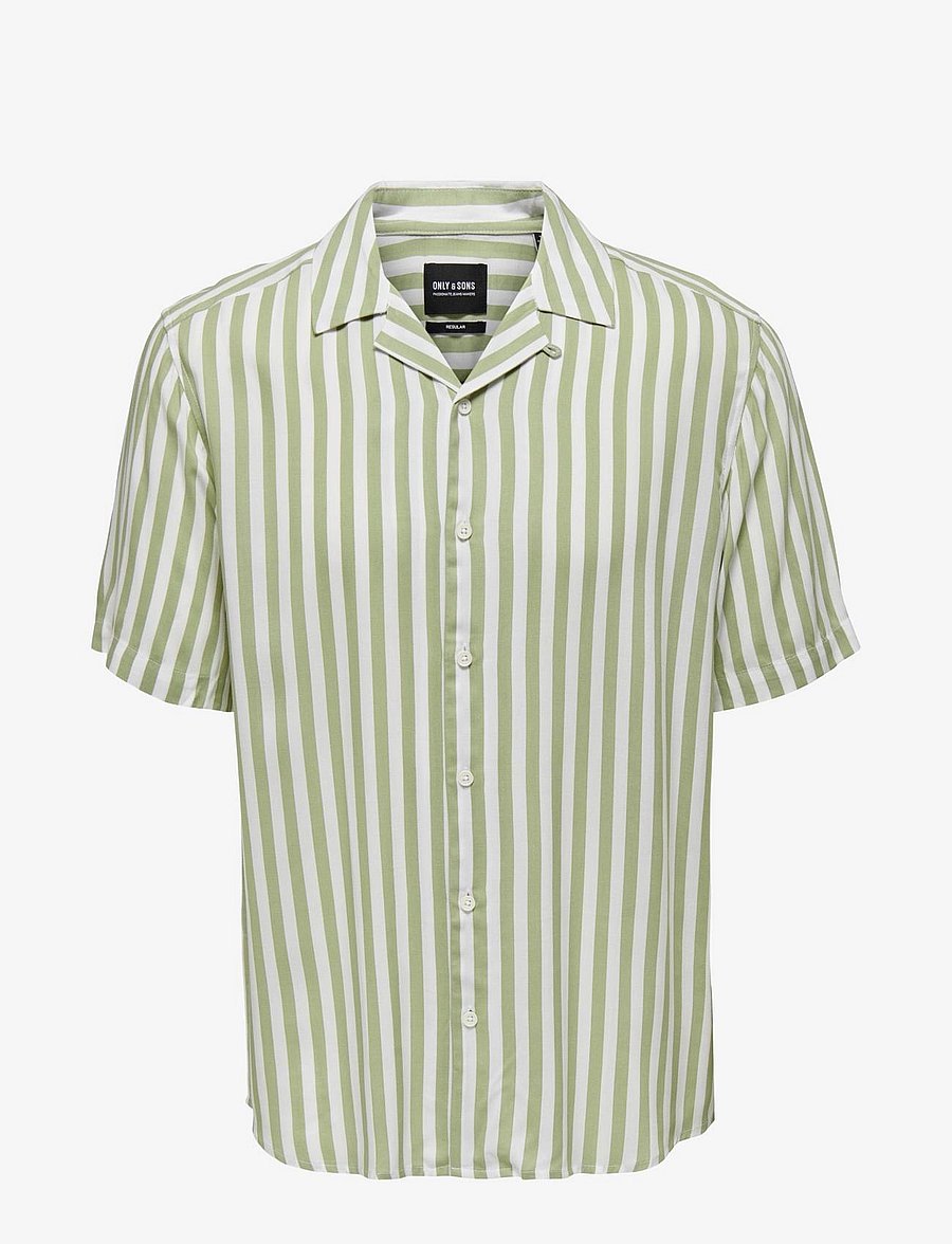 ONLY & SONS - ONSWAYNE LIFE SS VISCOSE SHIRT NOOS - stutterma skyrtur - swamp - 1