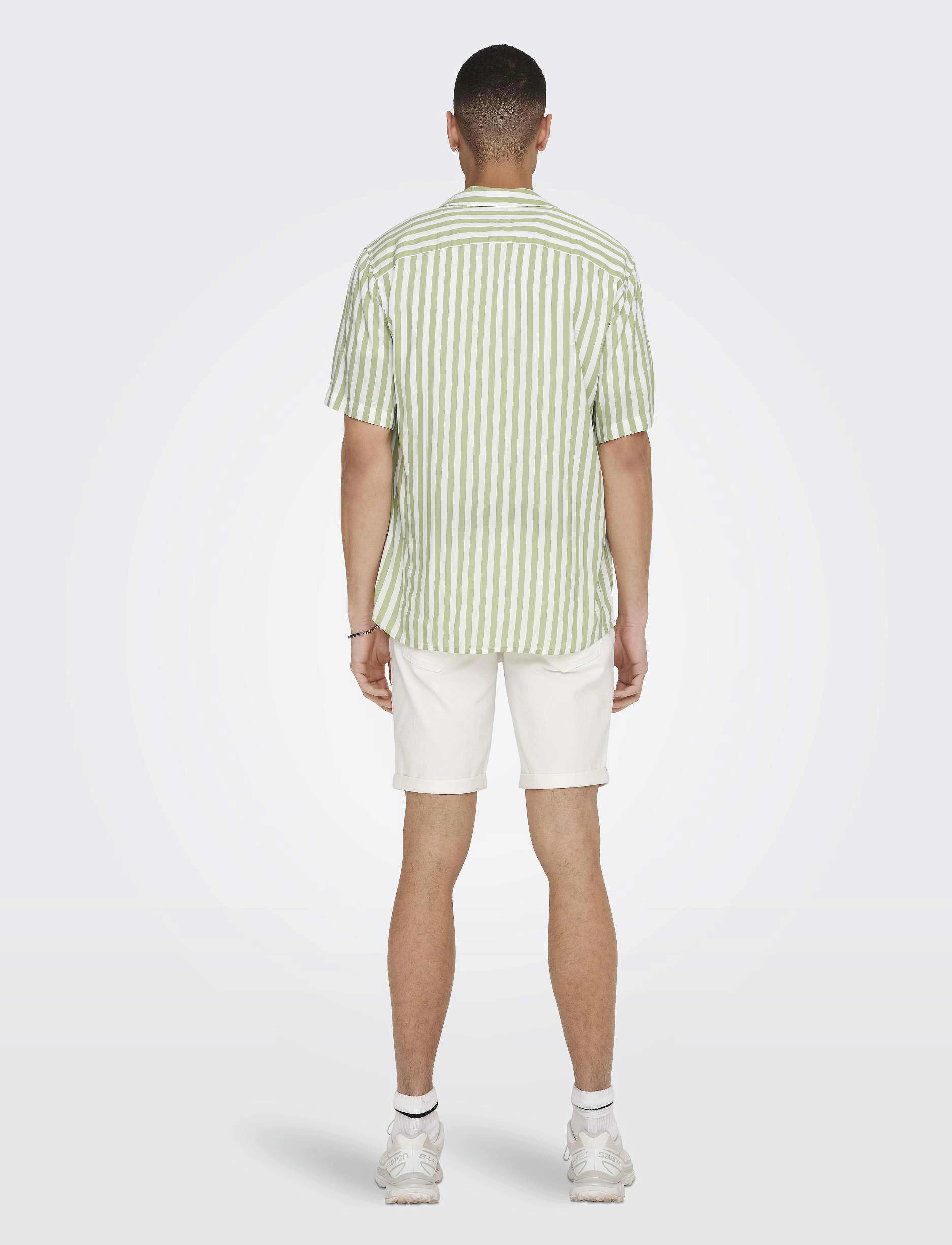 ONLY & SONS - ONSWAYNE LIFE SS VISCOSE SHIRT NOOS - short-sleeved shirts - swamp - 3
