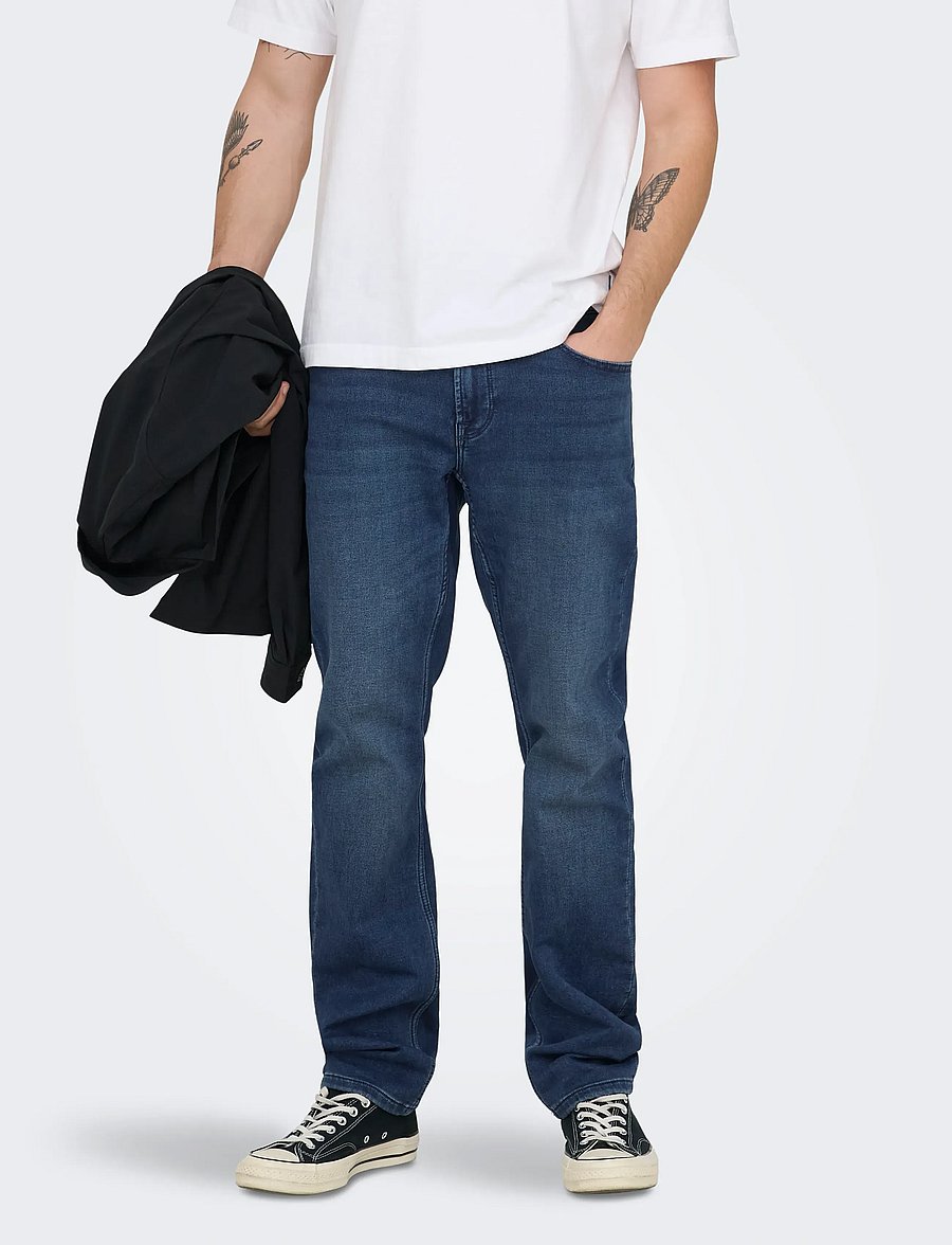 ONLY & SONS - ONSLOOM SLIM JOG 3631 PIM DNM NOOS - slim-fit jeans - blue denim - 0