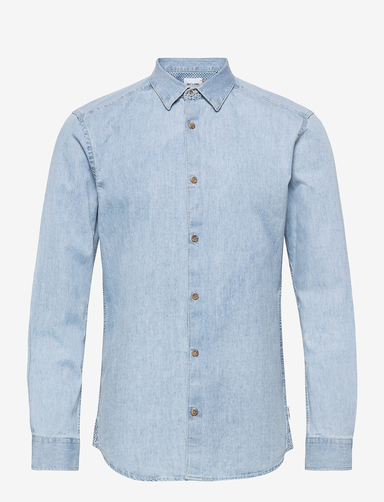 ONLY & SONS - ONSASK LIFE LS CHAMBRAY SHIRT - light blue denim - 0