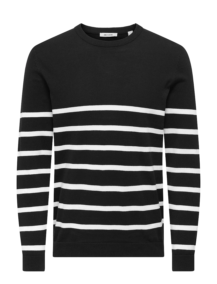 ONLY & SONS - ONSALEX REG 12 CREW KNIT NOOS - rundhals - black - 1