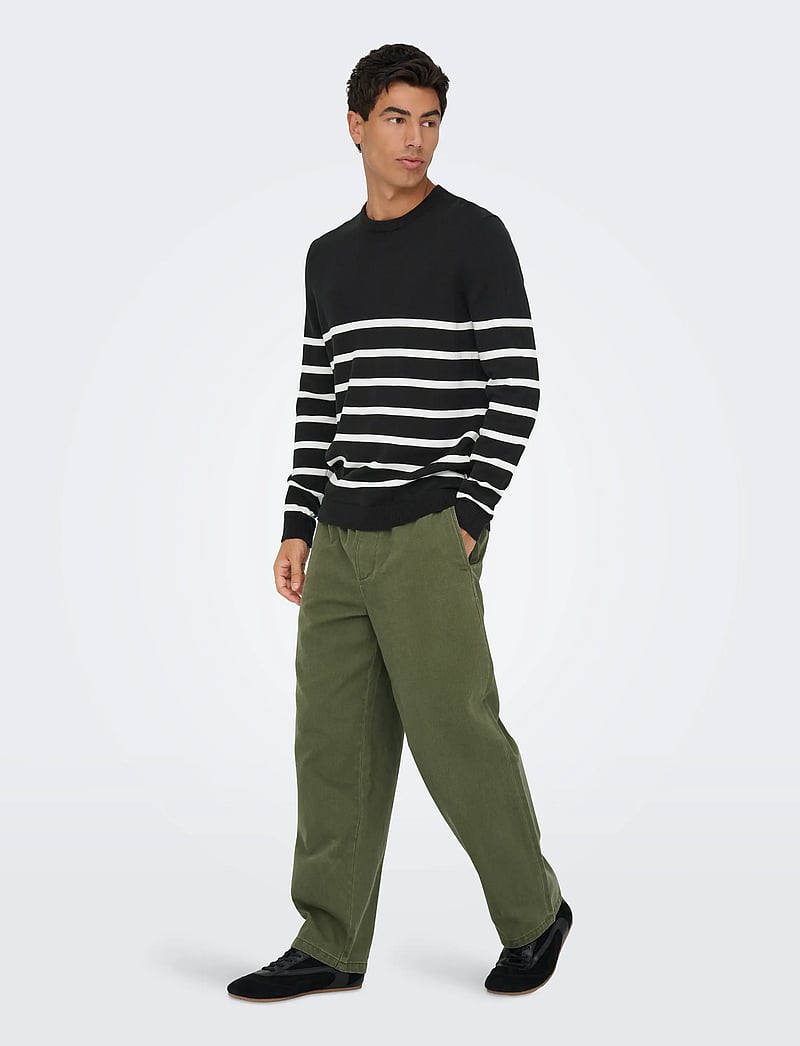 ONLY & SONS - ONSALEX REG 12 CREW KNIT NOOS - rund hals - black - 3