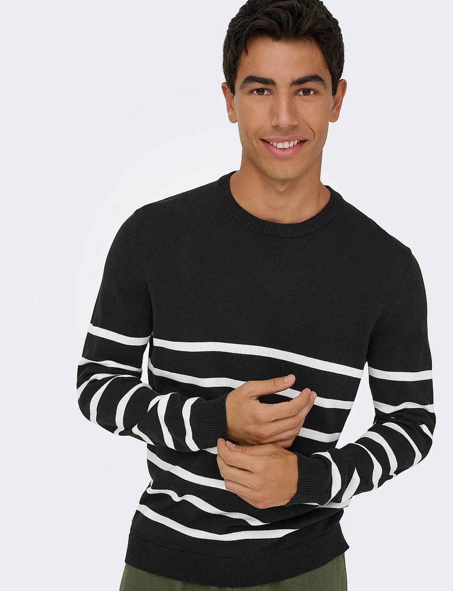 ONLY & SONS - ONSALEX REG 12 CREW KNIT NOOS - rundhals - black - 4