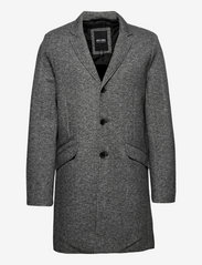ONLY & SONS - ONSJULIAN KING COAT IN OTW VD - light coats - dark grey melange - 0