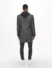 ONLY & SONS - ONSJULIAN KING COAT IN OTW VD - dunne mantels - dark grey melange - 4