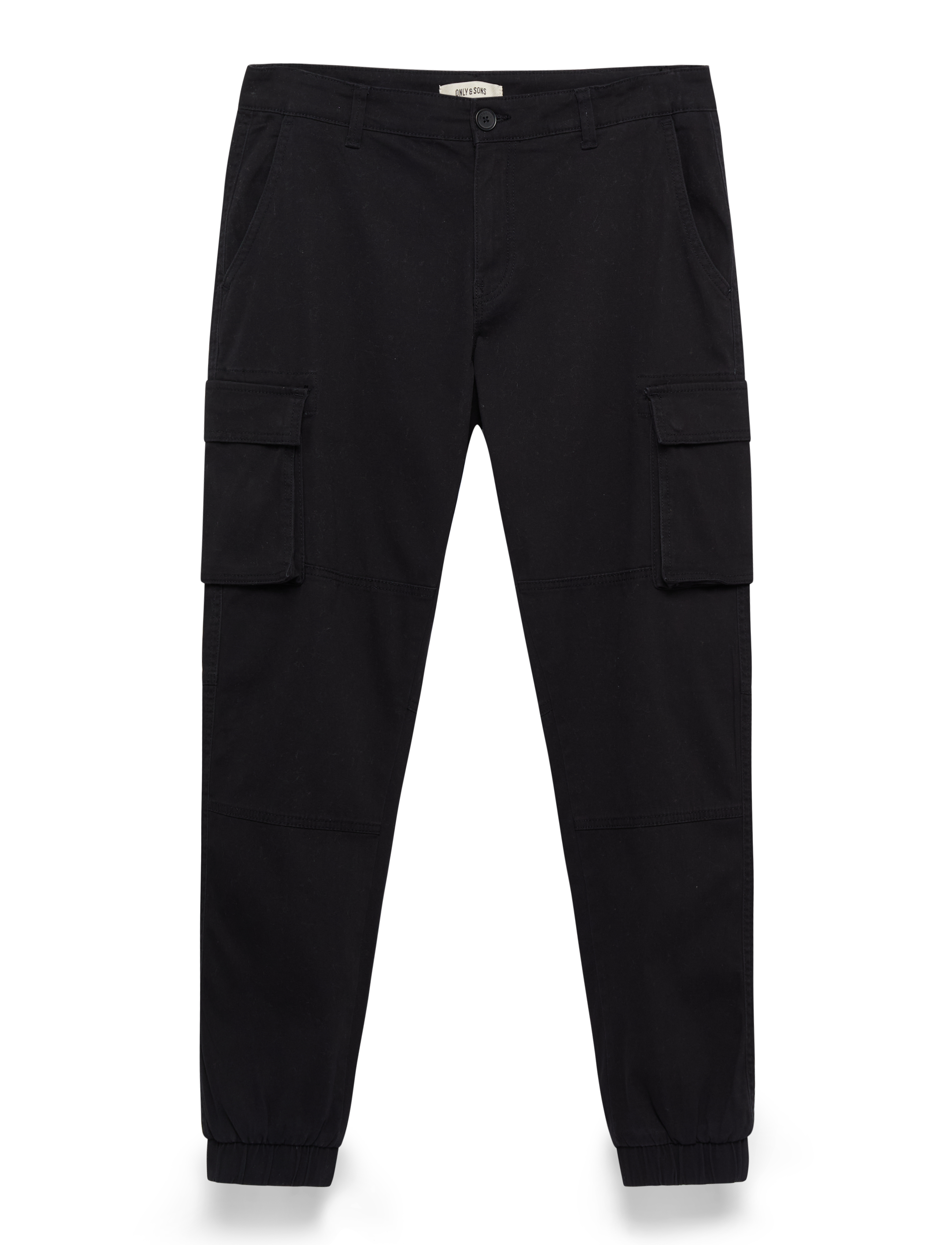 ONLY & SONS ONSCAM STAGE CARGO CUFF LIFE 6687 NOOS - Bukser - BLACK / black