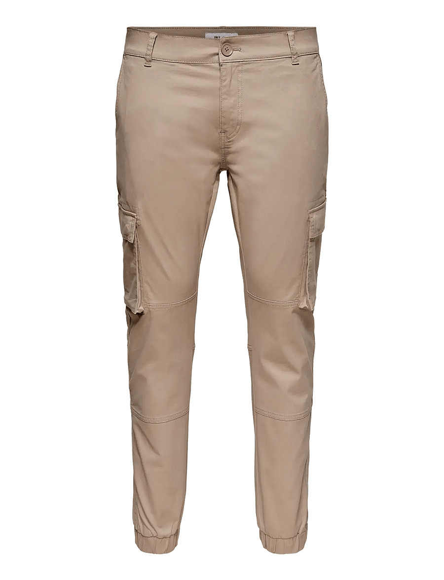 ONLY & SONS - ONSCAM STAGE CARGO CUFF LIFE 6687 NOOS - cargo-püksid - chinchilla - 1