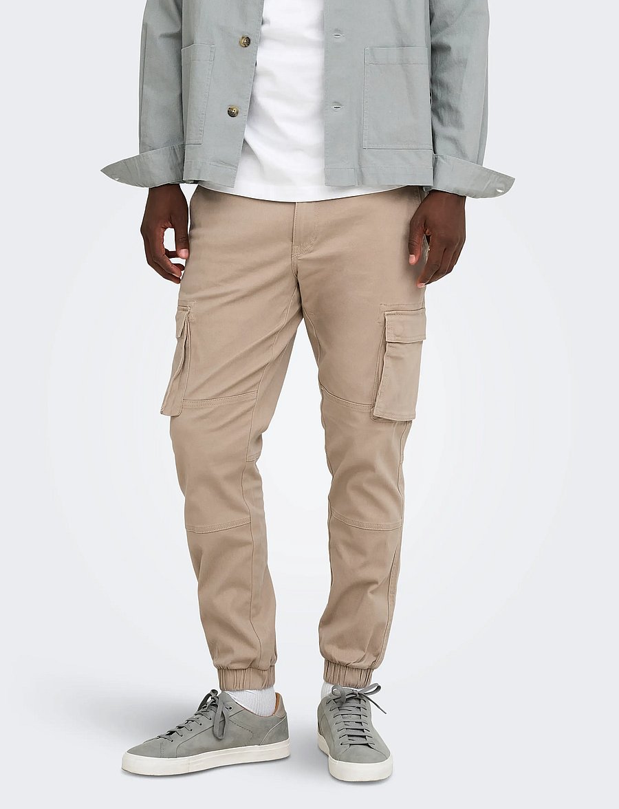 ONLY & SONS - ONSCAM STAGE CARGO CUFF LIFE 6687 NOOS - cargobyxor - chinchilla - 0