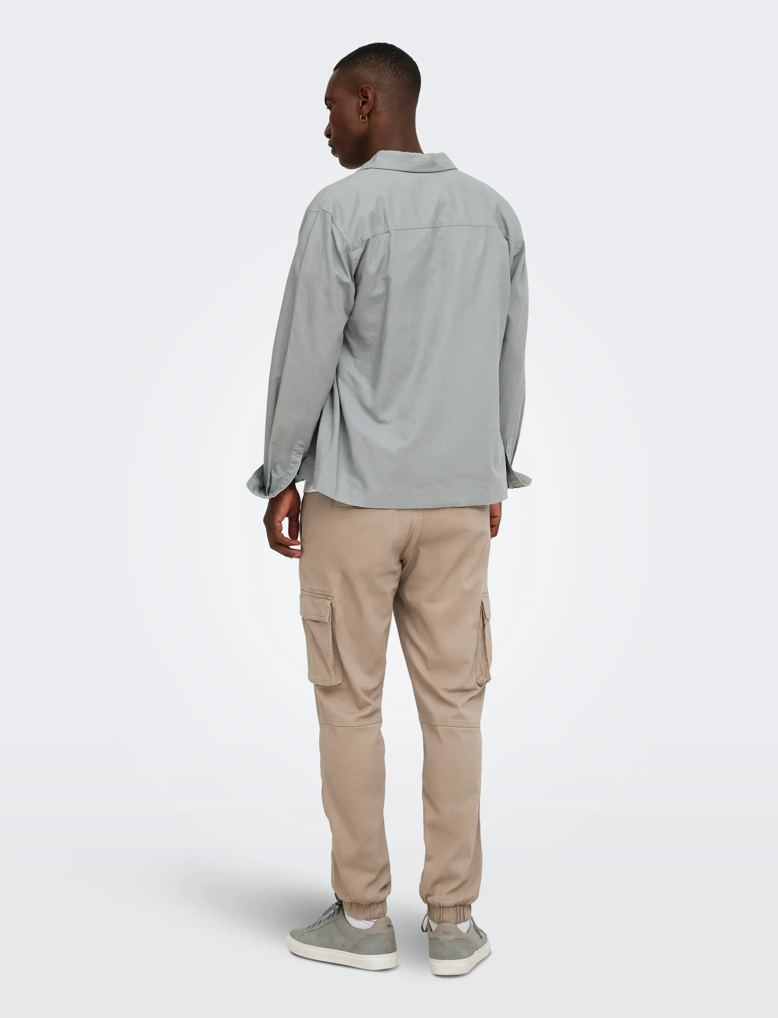 ONLY & SONS - ONSCAM STAGE CARGO CUFF LIFE 6687 NOOS - efterårstøj - chinchilla - 3