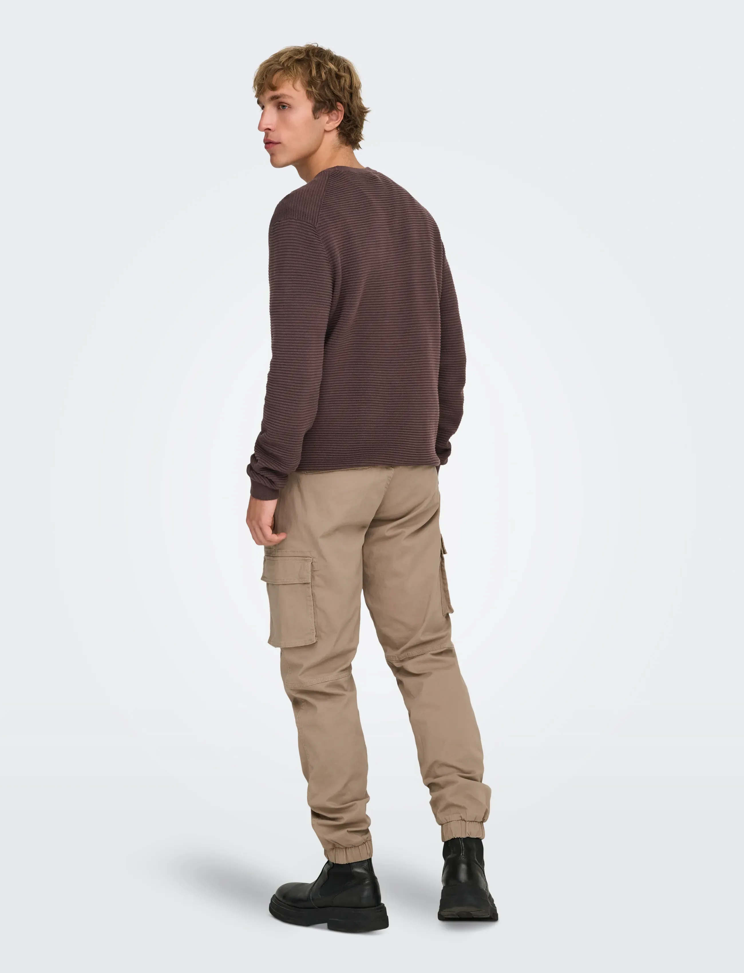 ONLY & SONS - ONSCAM STAGE CARGO CUFF LIFE 6687 NOOS - cargobukser - chinchilla - 3