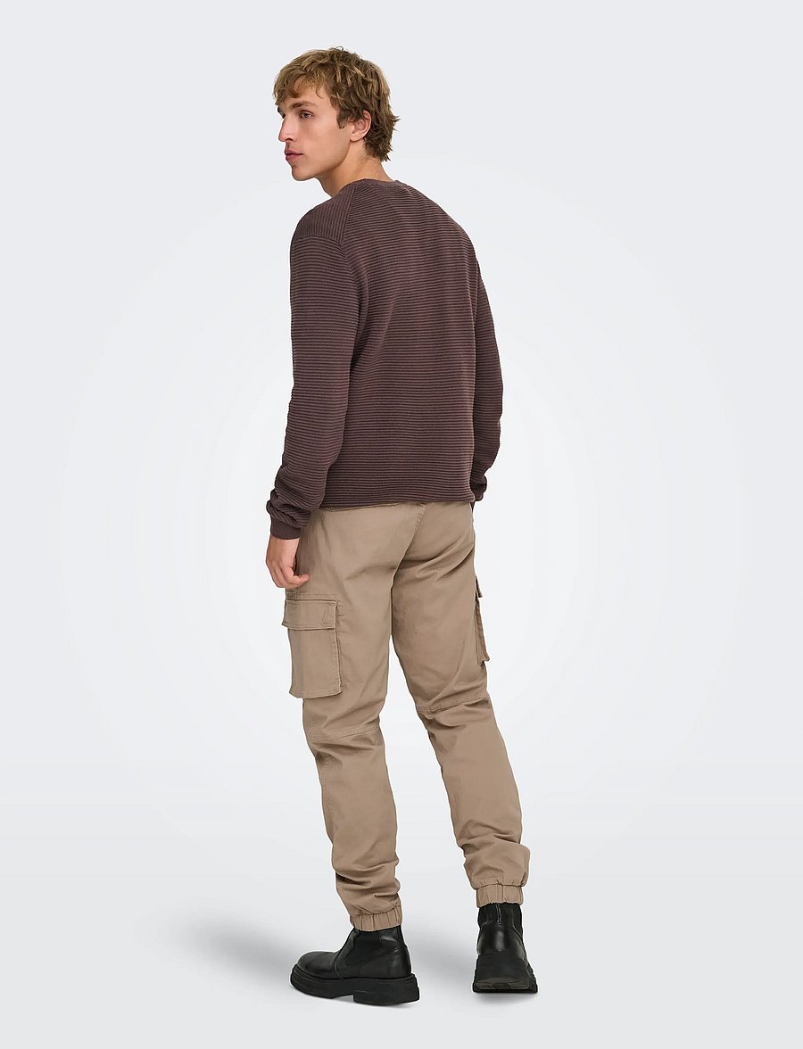ONLY & SONS - ONSCAM STAGE CARGO CUFF LIFE 6687 NOOS - cargo-püksid - chinchilla - 3