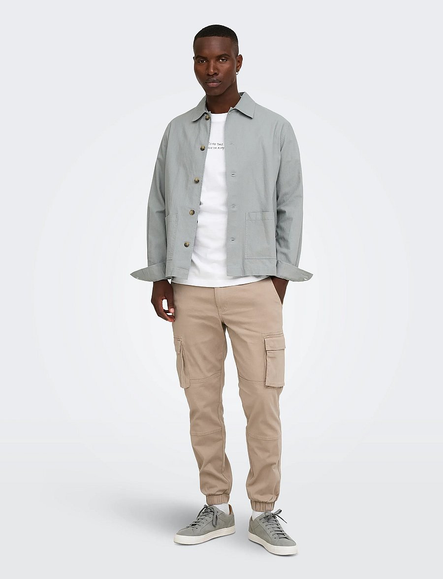 ONLY & SONS - ONSCAM STAGE CARGO CUFF LIFE 6687 NOOS - cargobyxor - chinchilla - 4