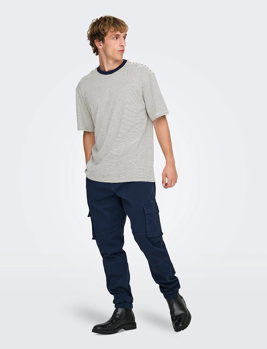 ONLY & SONS - ONSCAM STAGE CARGO CUFF LIFE 6687 NOOS - cargobukser - dress blues - 0