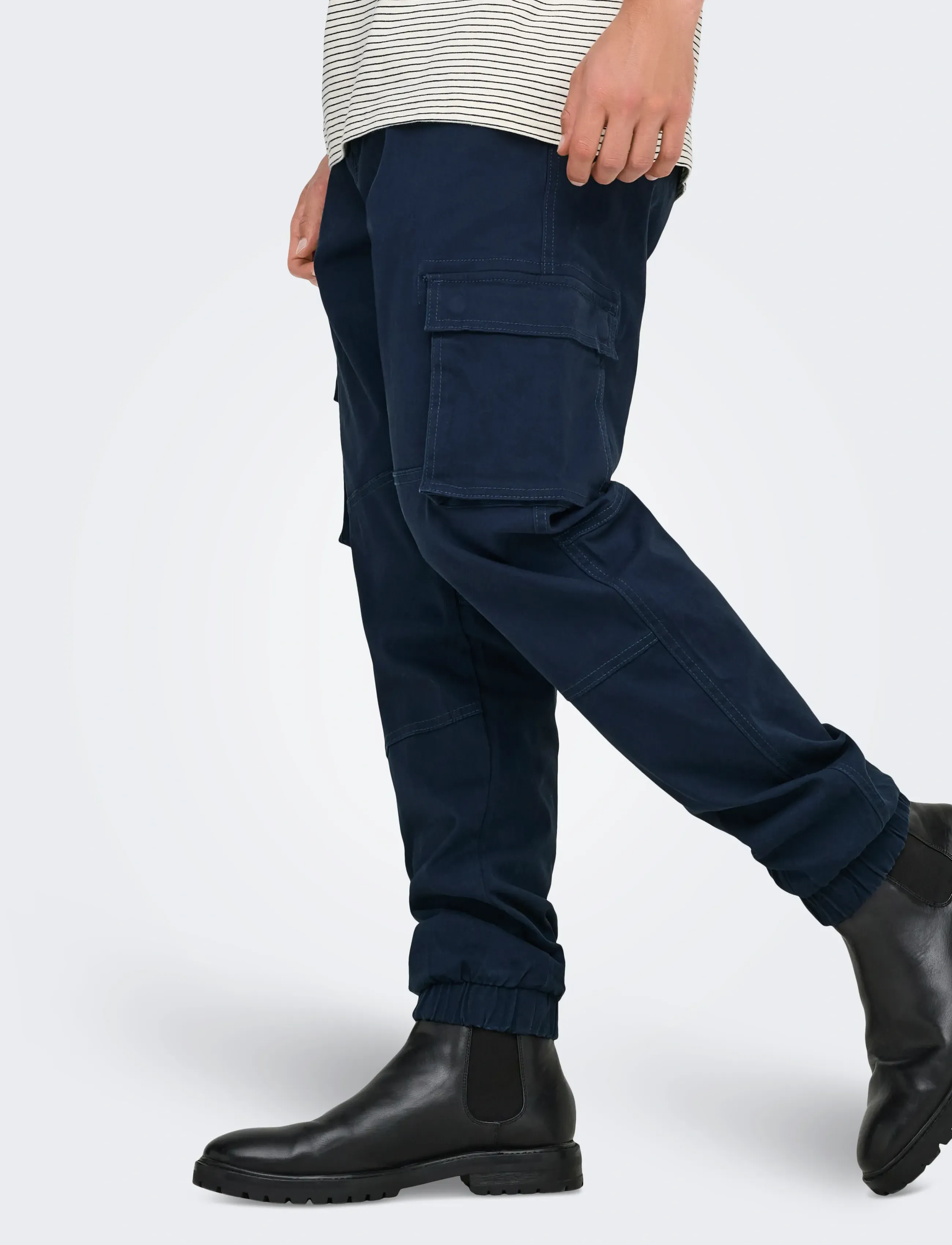 ONLY & SONS - ONSCAM STAGE CARGO CUFF LIFE 6687 NOOS - cargobukser - dress blues - 4