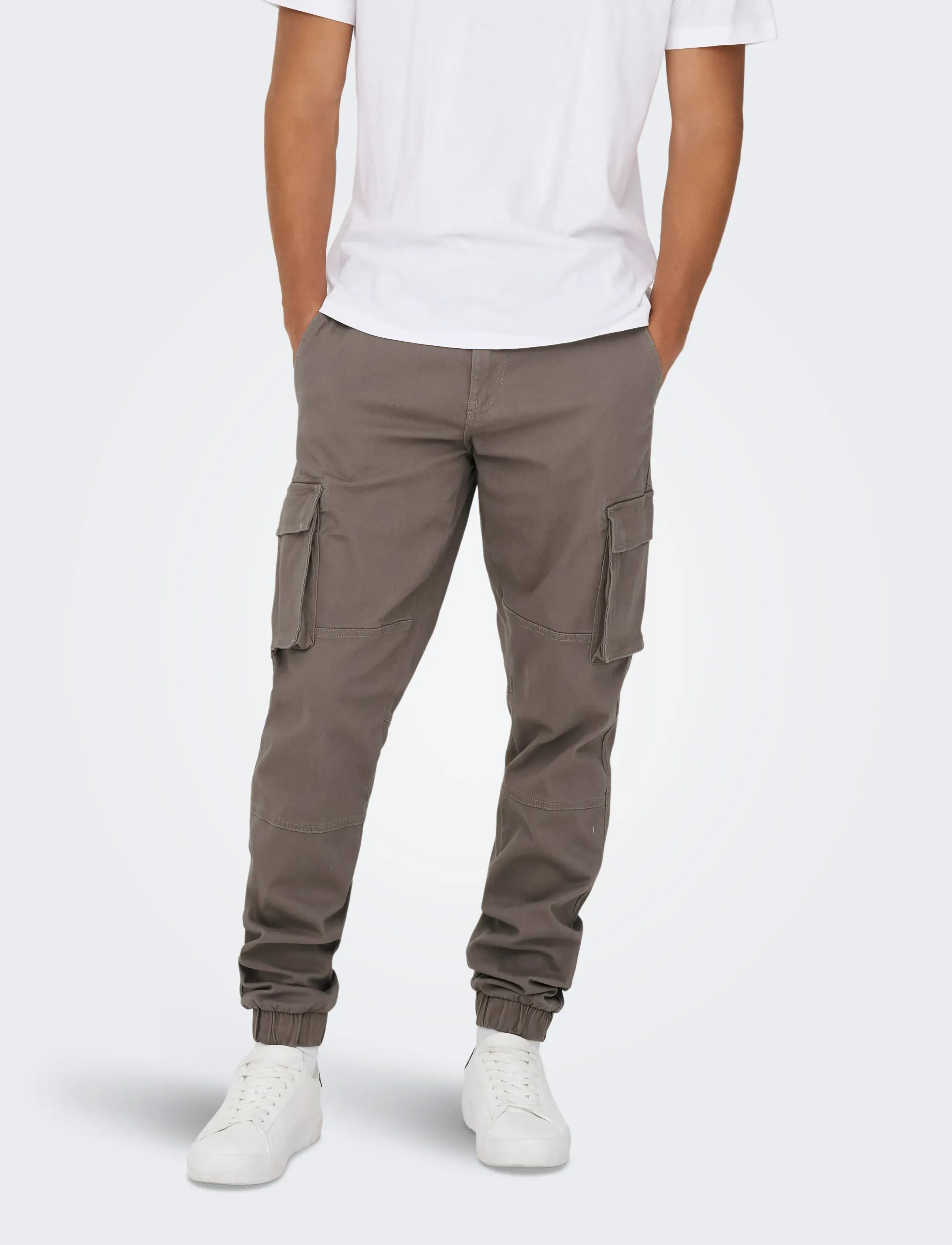 ONLY & SONS ONSCAM STAGE CARGO CUFF LIFE 6687 NOOS - Püksid - FALCON / beige