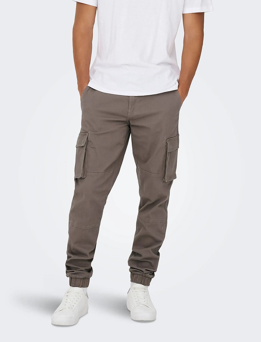ONLY & SONS - ONSCAM STAGE CARGO CUFF LIFE 6687 NOOS - cargo-püksid - falcon - 0