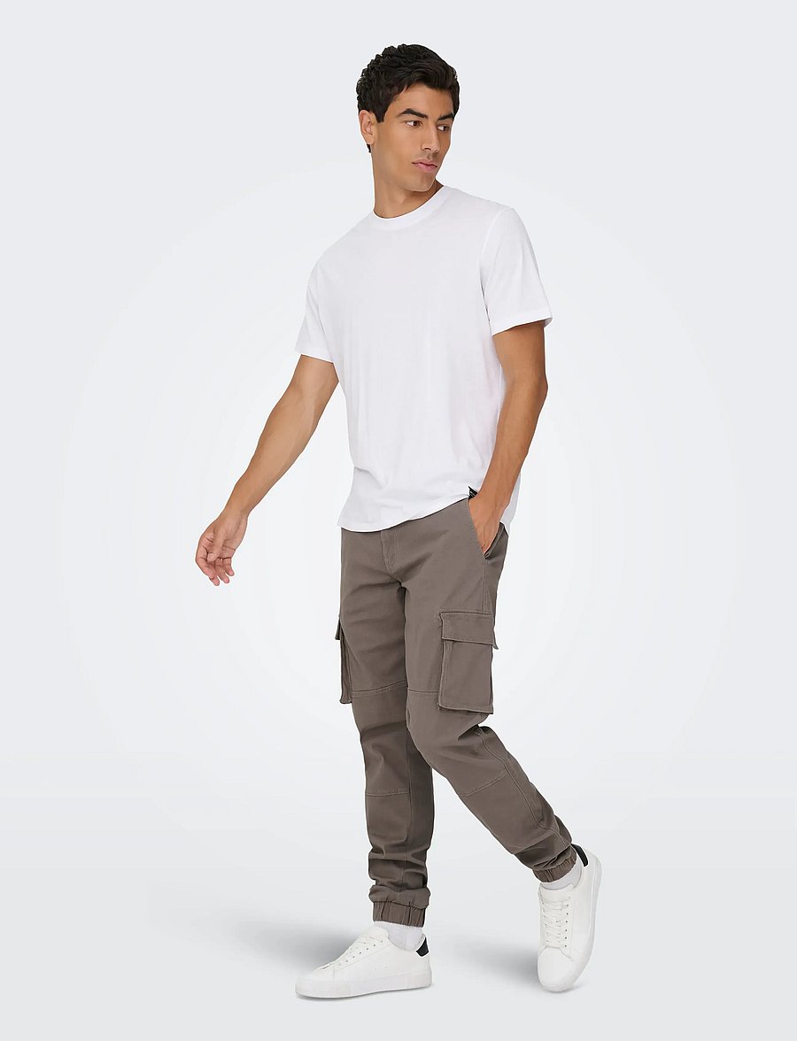 ONLY & SONS - ONSCAM STAGE CARGO CUFF LIFE 6687 NOOS - cargo-püksid - falcon - 4