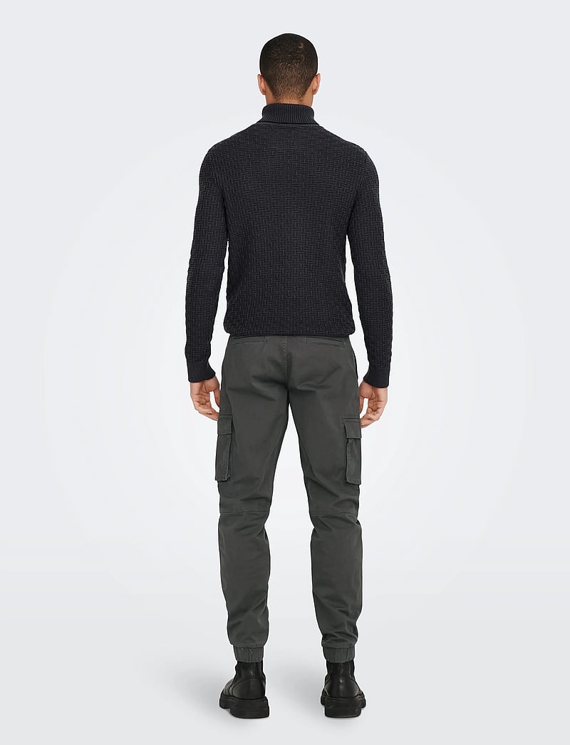 ONLY & SONS - ONSCAM STAGE CARGO CUFF LIFE 6687 NOOS - cargobyxor - grey pinstripe - 3