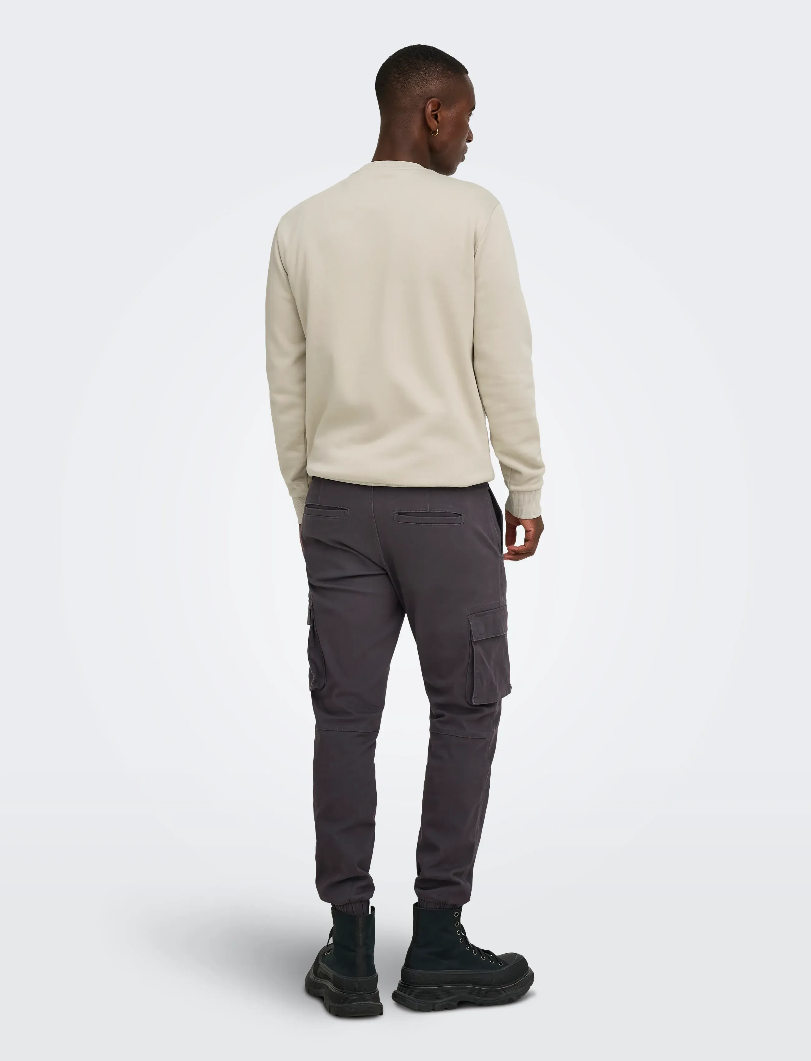 ONLY & SONS - ONSCAM STAGE CARGO CUFF LIFE 6687 NOOS - cargobyxor - grey pinstripe - 3