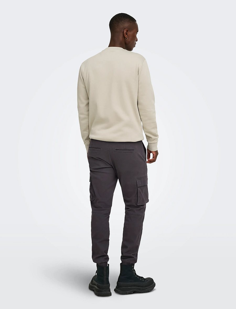 ONLY & SONS - ONSCAM STAGE CARGO CUFF LIFE 6687 NOOS - cargobyxor - grey pinstripe - 3