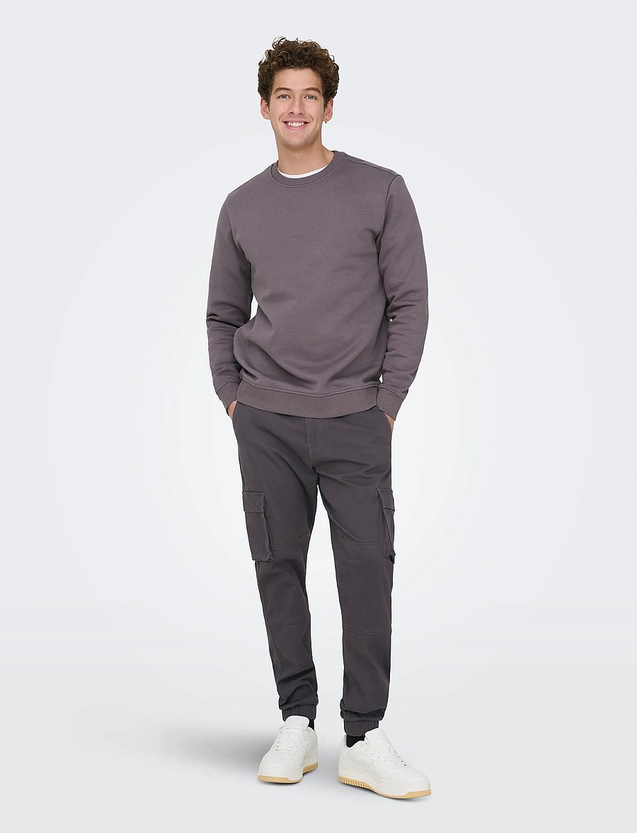 ONLY & SONS - ONSCAM STAGE CARGO CUFF LIFE 6687 NOOS - cargobukser - grey pinstripe - 4