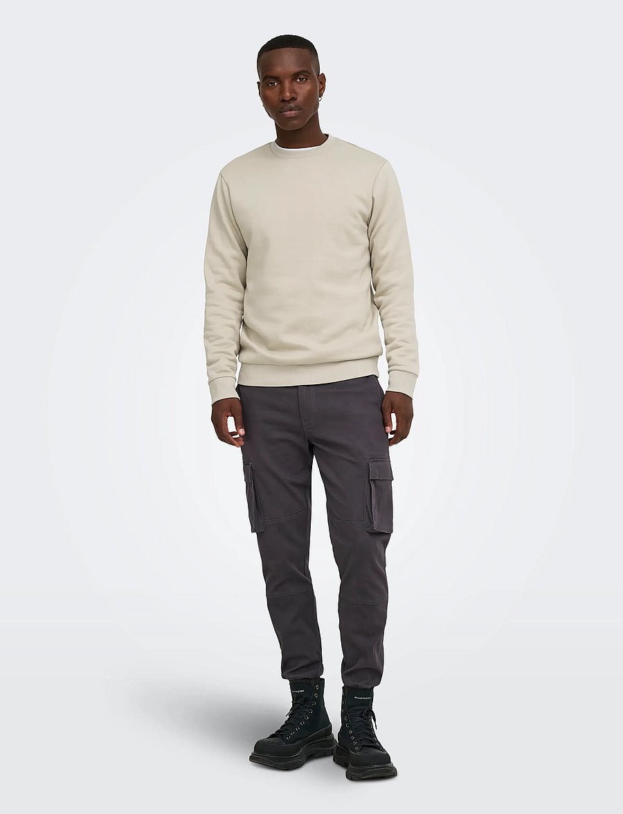 ONLY & SONS - ONSCAM STAGE CARGO CUFF LIFE 6687 NOOS - cargobyxor - grey pinstripe - 4