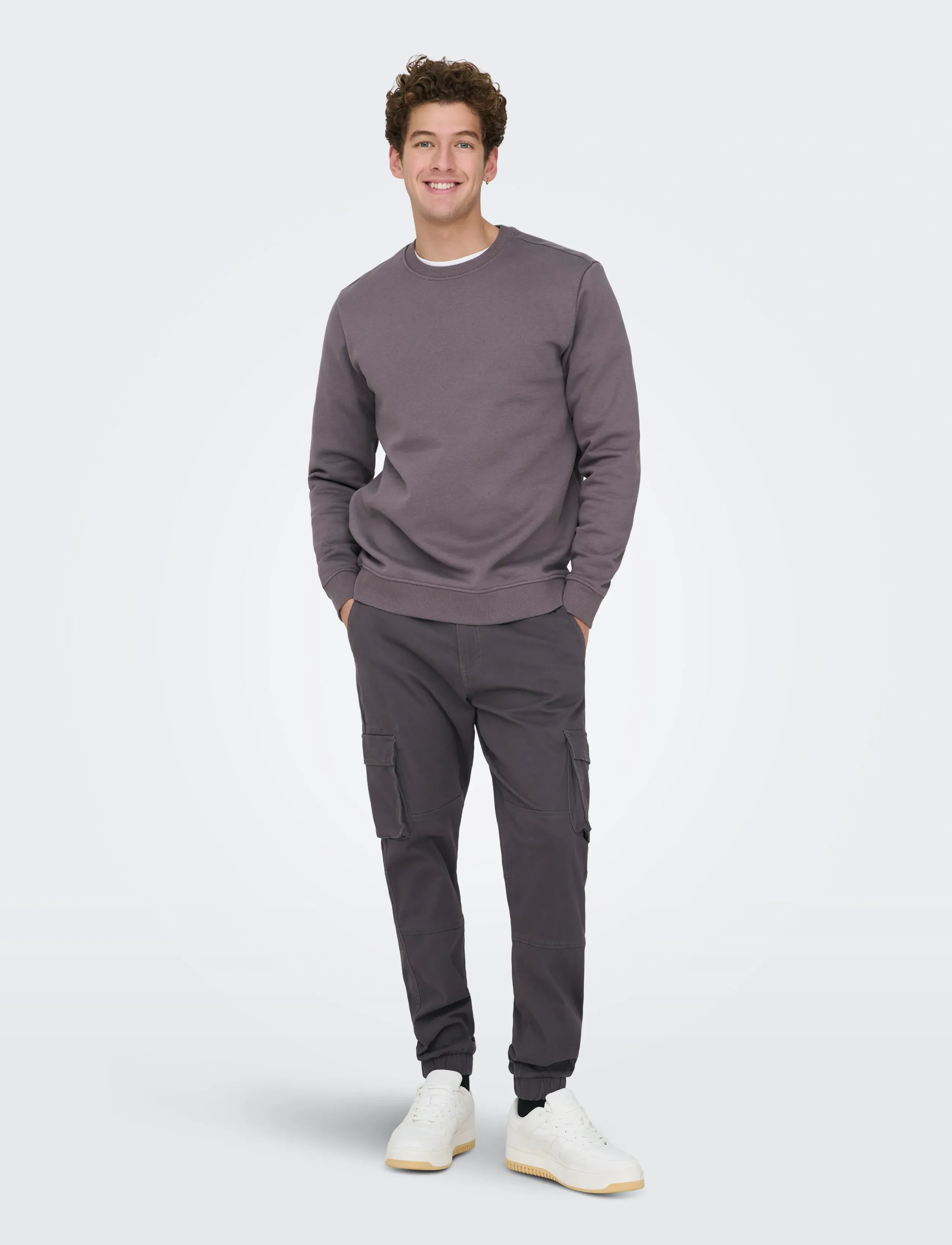 ONLY & SONS - ONSCAM STAGE CARGO CUFF LIFE 6687 NOOS - cargohosen - grey pinstripe - 4