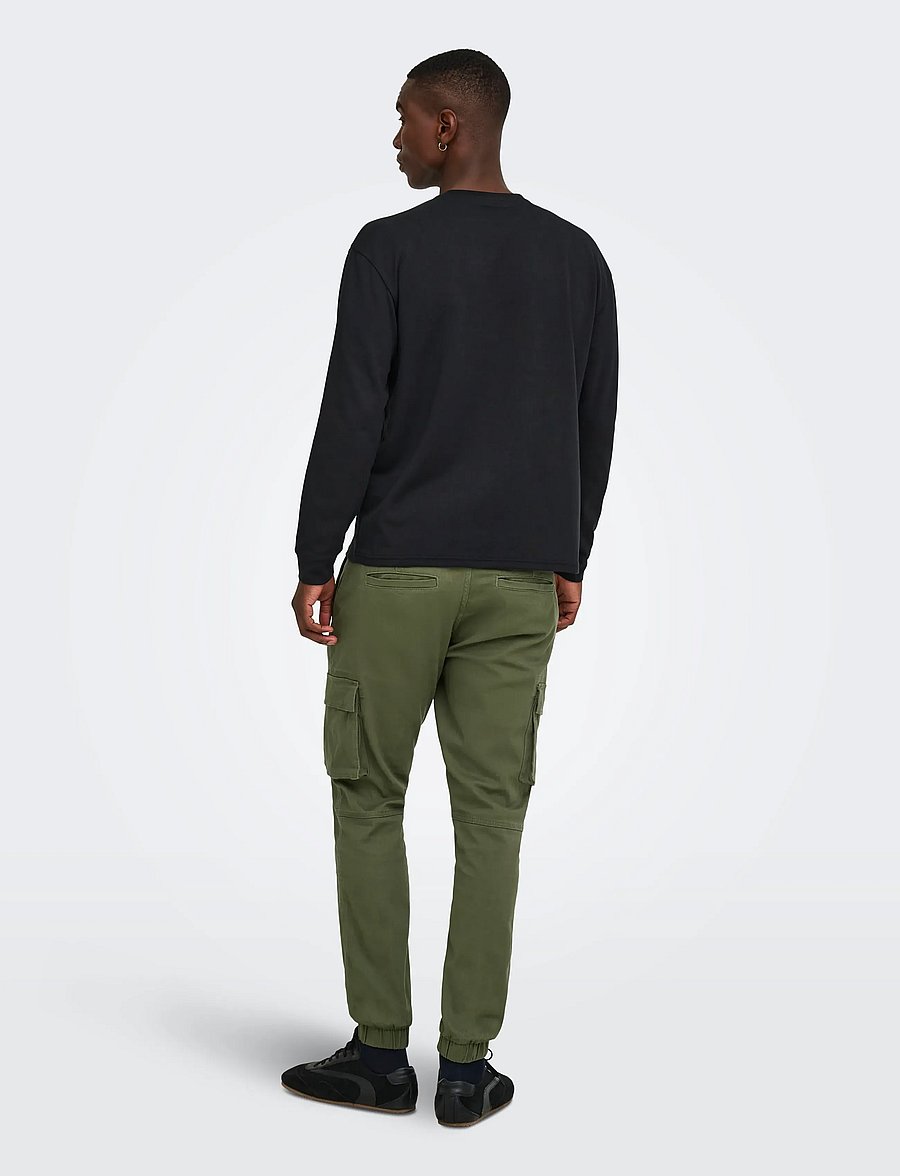 ONLY & SONS - ONSCAM STAGE CARGO CUFF LIFE 6687 NOOS - cargobukser - olive night - 3