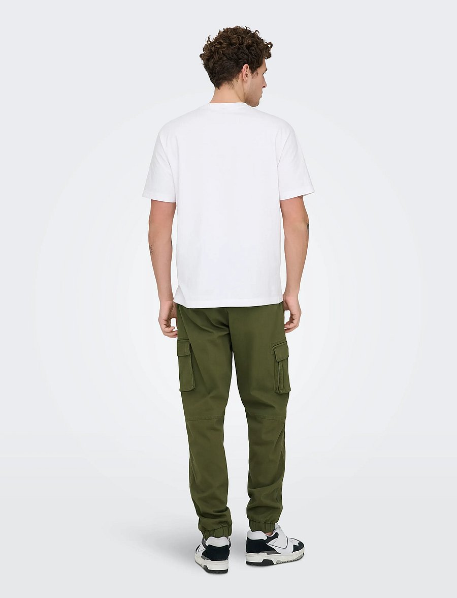 ONLY & SONS - ONSCAM STAGE CARGO CUFF LIFE 6687 NOOS - cargo-püksid - olive night - 3