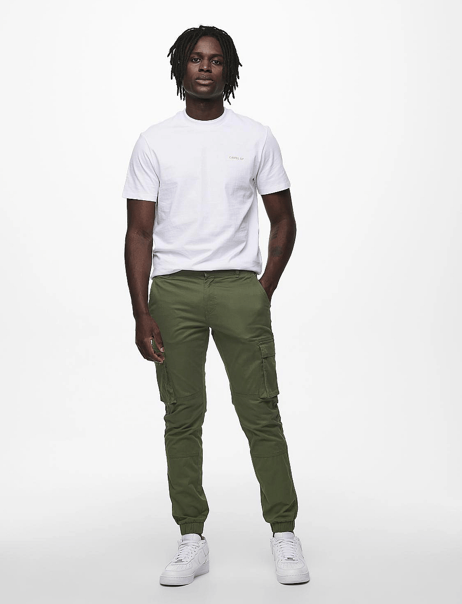 ONLY & SONS - ONSCAM STAGE CARGO CUFF LIFE 6687 NOOS - cargo-püksid - olive night - 4